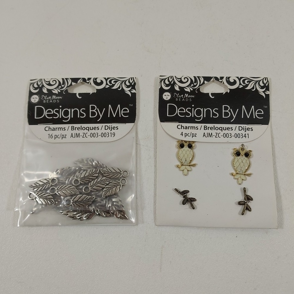 Owl And Feathers Jewelry Charms Blue Moon Beads Crafting‎